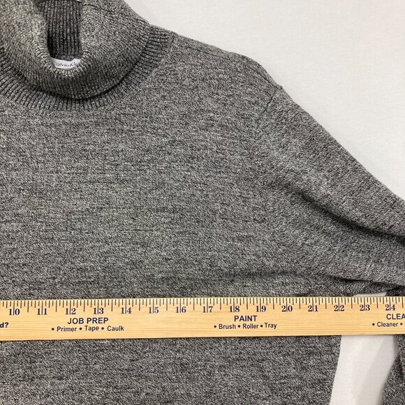 Calvin Klein sz XL Gray Turtle Neck Gray Soft Lightweight Sweater Closet Staple - Picture 4 of 8